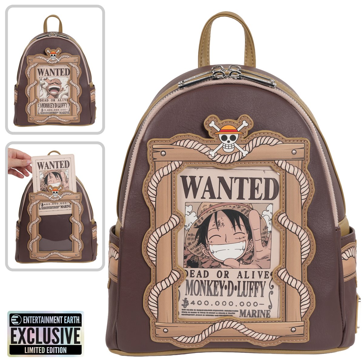 One Piece: Wanted Dead or Alive - Monkey D. Luffy Mini Backpack-Loungefly-The Toucan Cove