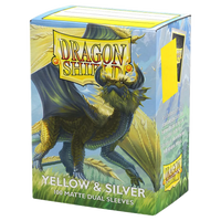 Deck Protector: Dual Matte Yellow & Silver (100)